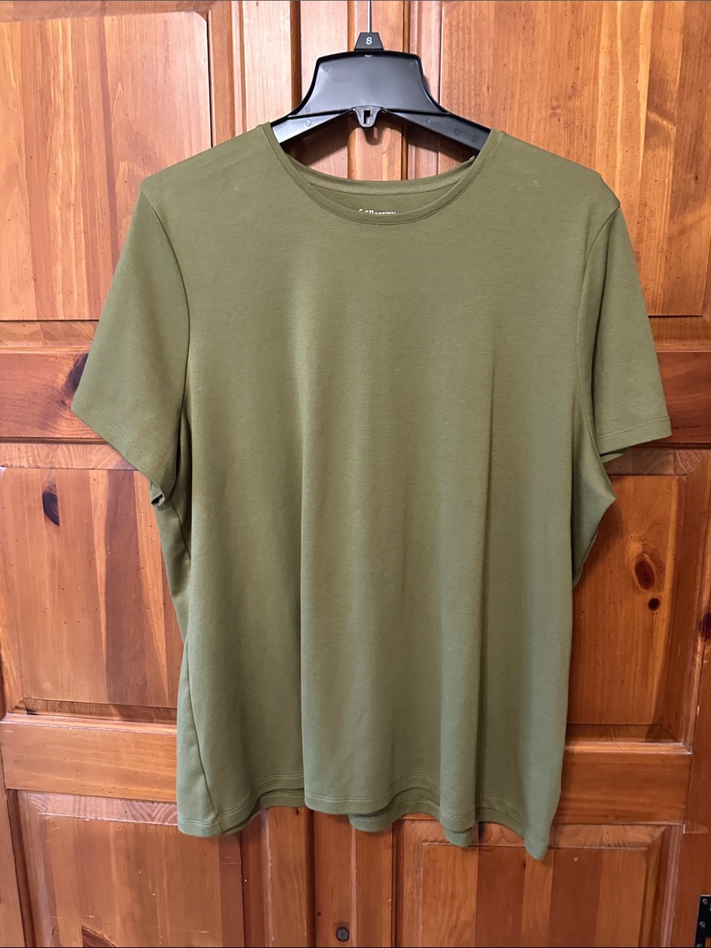 NWT Croft and Barrow Olive  Green Crewneck Short Sleeve Tee 2X